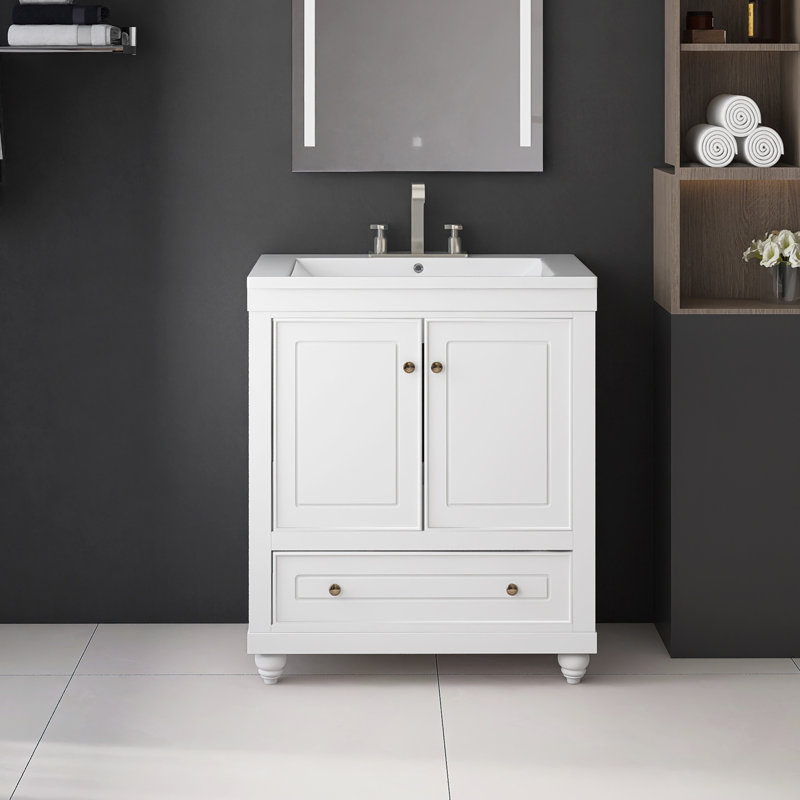 Ensemble de meuble-lavabo simple 30 po avec plateau en céramique Jelise