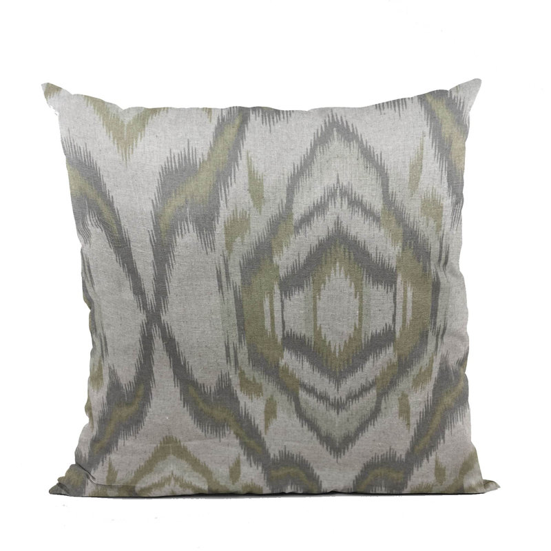 Dream Linen Indoor/Outdoor Pillow Cover & Insert, 22" H x 22" W, Gray/Green, Square