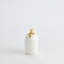 Dipped Golden Crackle/White Cylinder Vase-Sm