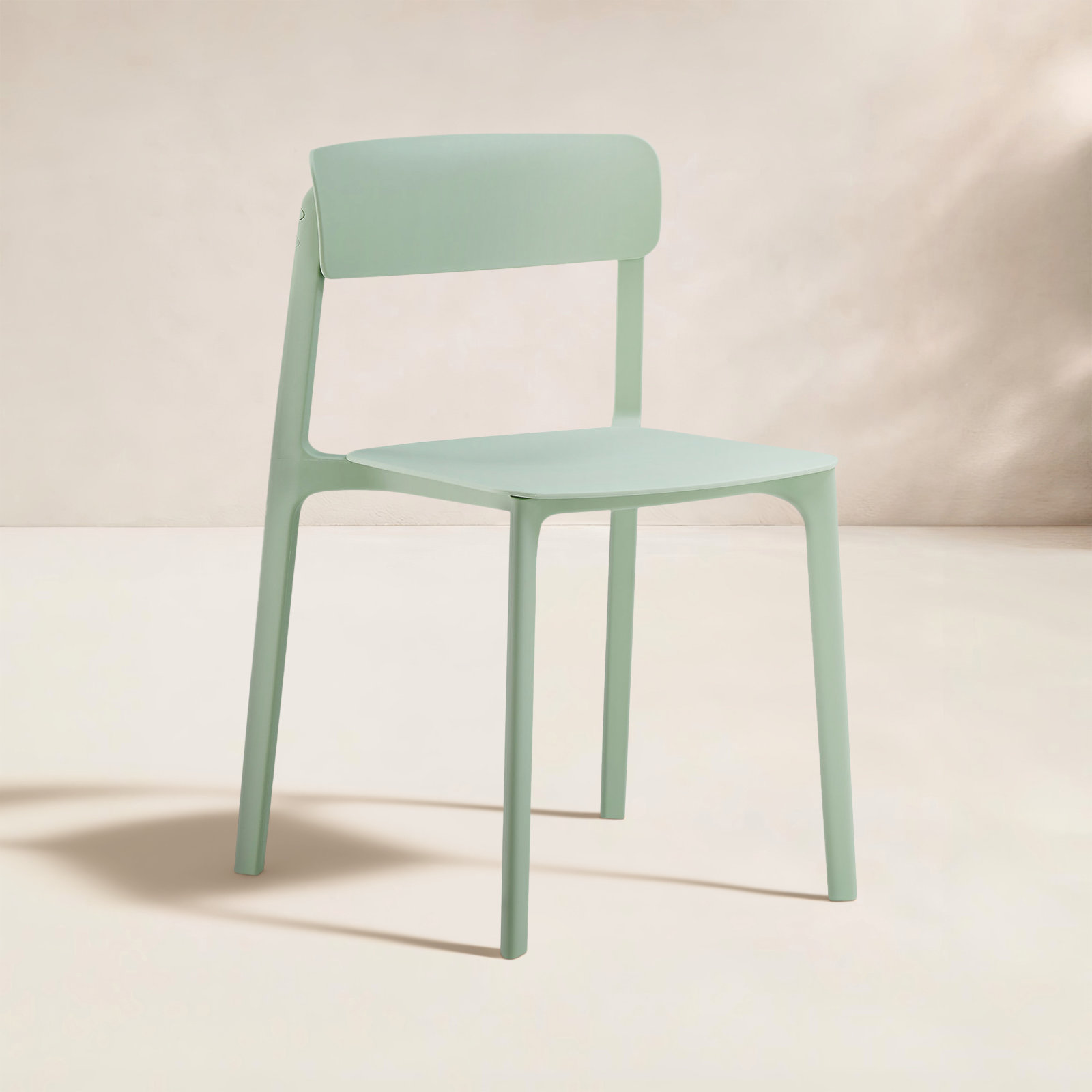 Vowa Stackable Patio Side Chair, Mint