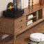 Meuble télé rétro en bois massif au design classique