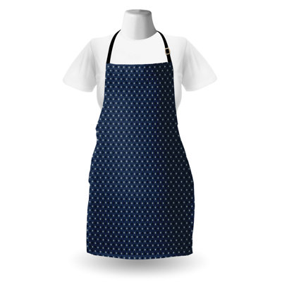 Ambesonne Boho Apron Unisex Monochrome Style Floral Layout Adult Size Dark Lavender Pale Blue
