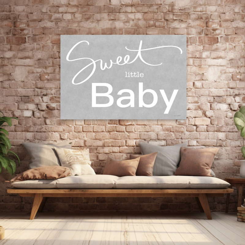 Sweet Little Baby, art contemporain abstrait, H 40 po x l 60 po