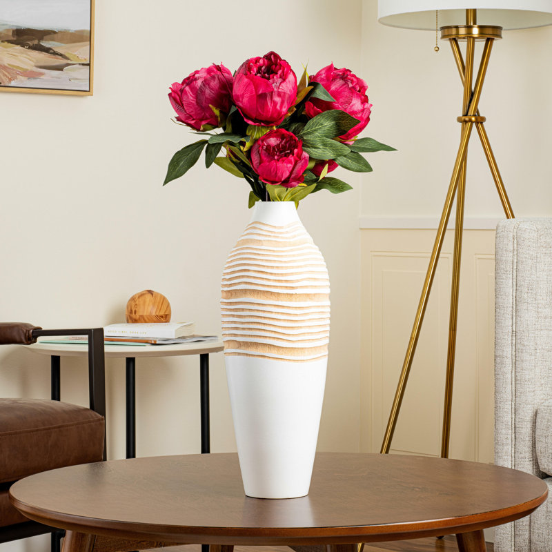 Buisson de pivoines artificielles 23 po Ramet, Rouge
