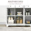 Buffet avec comptoir en bois massif, armoire de rangement de cuisine moderne, armoire à café avec 3 tiroirs, portes et tablette réglable, blanc-2082944245