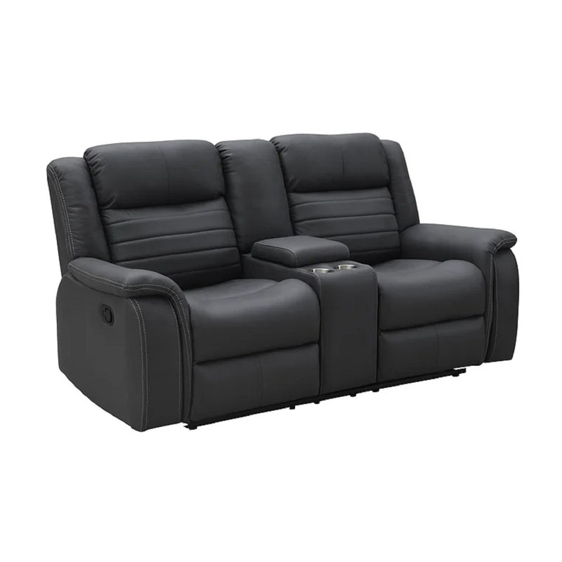 Canapé inclinable 3 pièces Naghmeh, Microfibre / microsuède gris