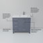 Ensemble de meuble-lavabo décalé à droite 36 po x P 22 po jacques, robinet et miroir 34 po.-66637672-90700292