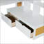 Lit mezzanine double avec bureau et tablettes-497006586