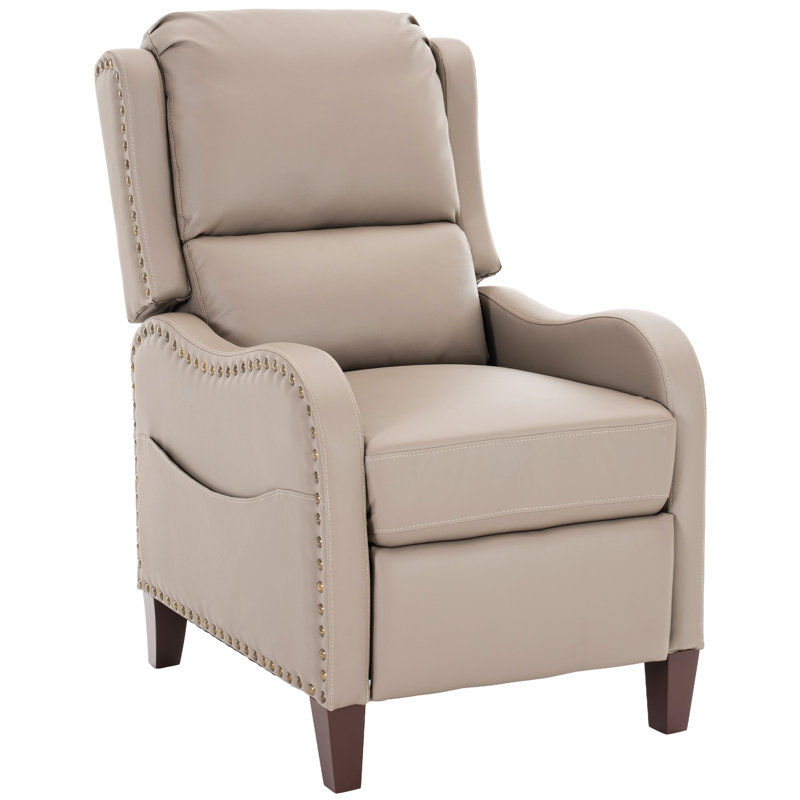 Fauteuil inclinable à pousser avec pédale allongée pour les utilisateurs de plus de 6 pieds, Set of 1, Taupe