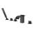 Sumerain Waterfall Bathtub Faucet, Deck Mount High Flow Roman Tub Faucet with Handheld Shower-64440369
