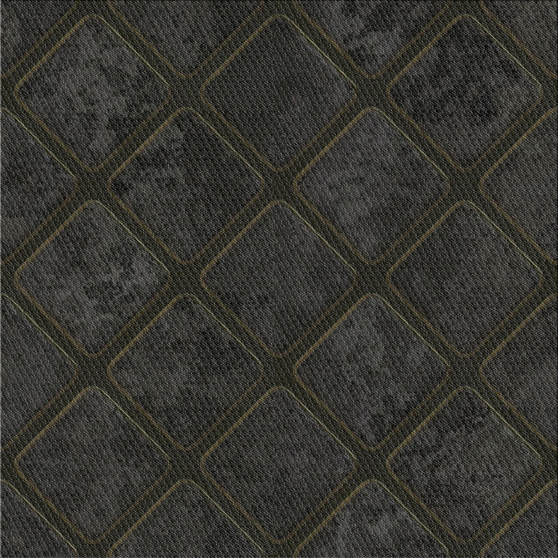 Tapis décoratif gris géométrique, Carré 7 pi