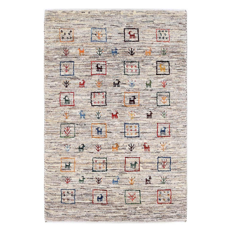 Fine Hand knotted persian Gabbeh 2'X 3'1"