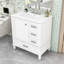 Meuble-lavabo simple autoportant en bois moderne Mateer avec grand rangement et lavabo en céramique-1634995076