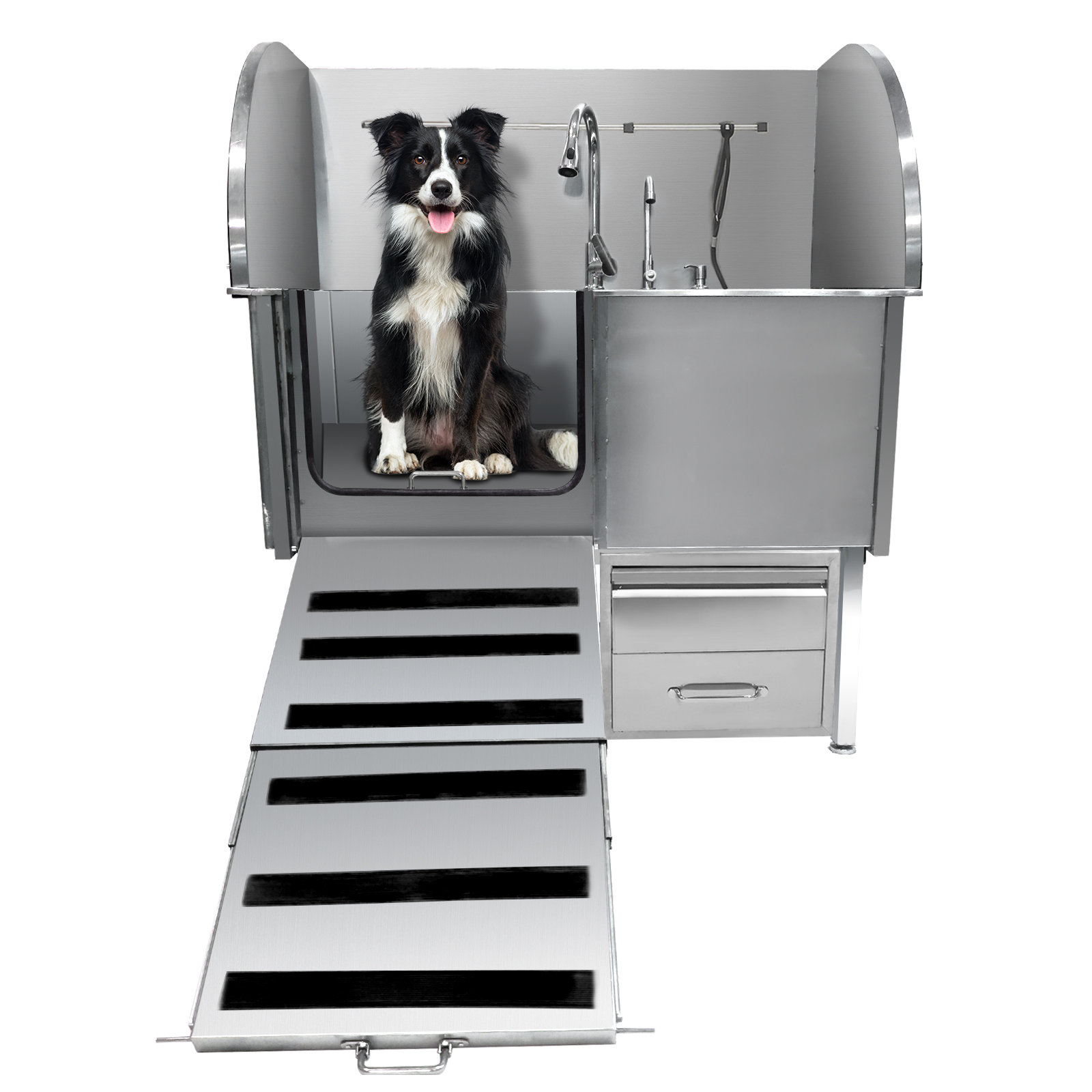GarveeHome Professional Dog Grooming Tub, Stainless Steel Dog Wash ...