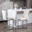 Ensemble de 2 tabourets de bar avec dossier et garniture de rivets-666245479