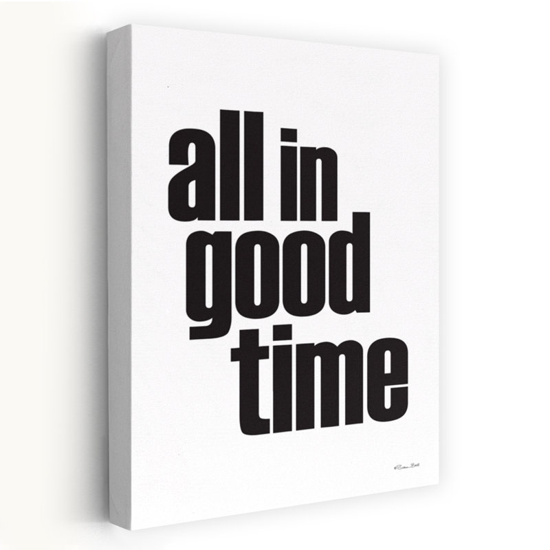 All In Good Time - Modern Farmhouse All In Good Time, H 36 po x l 24 po
