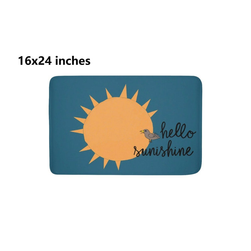 Tapis pour salle de bain Hello Sunshine Bird, 16 x 24