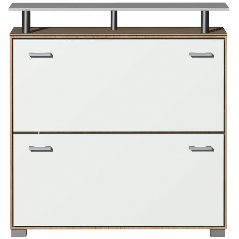 Shoe Storage Cabinet, White / Wenge
