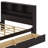 Wood Platform Bed With Bookcase Headboard, Built-In Downlight-1016111010-1016111008