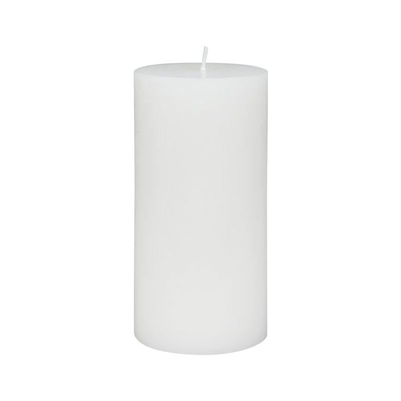 Bougie pilier sans parfum sans paraffine sans fumée, Blanc, H 6 po x D 3 po, 1 bougie