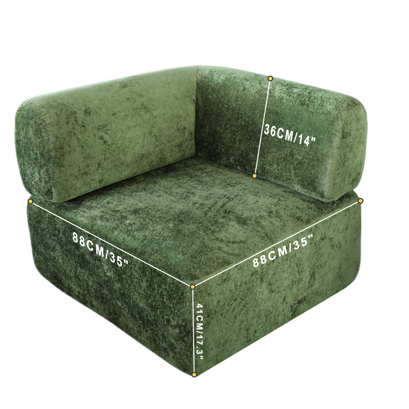 Upholstered Accent Chair, Green