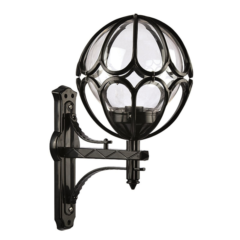 Afifah Black Outdoor Armed Sconce