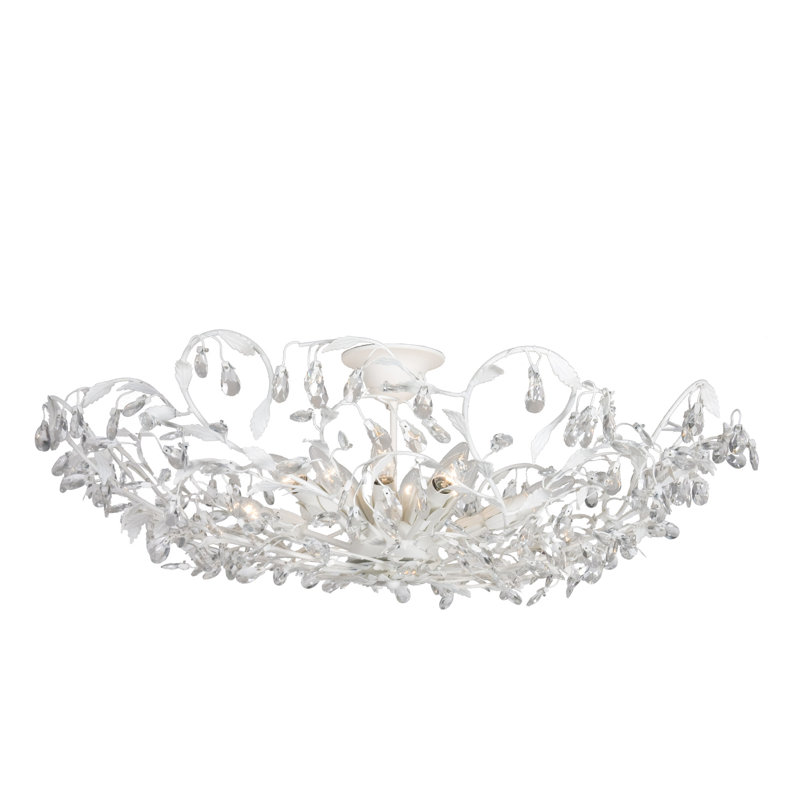 Clemmer Semi Flush Mount, Frosted White