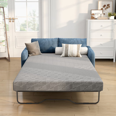 4 Inch Sleeper Sofa Mattress, Full Size Gel Memory Foam Mattress For Sofa, Pull Out Couch, Guest Bed, Rv, Boat, Geometric Grey