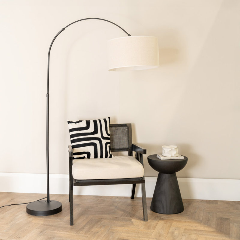 Rorex 177cm Matte Arched Floor Lamp, White