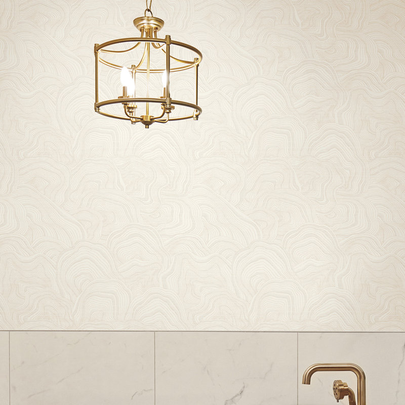 Nessa Abstract Double Roll, White