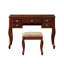 Meuble-lavabo couleur cerise avec tabouret, look moderne, miroir ouvert, tabouret en cerisier de contreplaqué pour chambre à coucher, style, surface en miroir, bois de peuplier