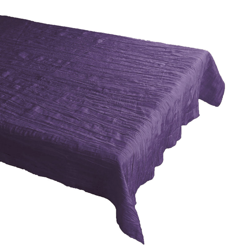Crushed Crinkle Tablecloth, Plum, 58" x 120"