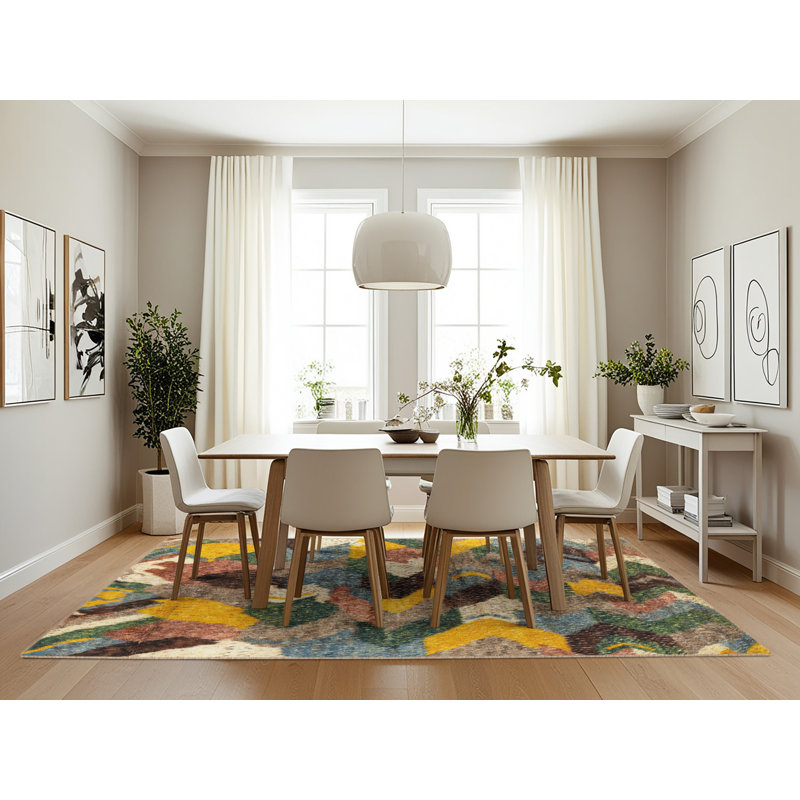 Tapis abstrait moderne 2536, Rectangle 7 pi x 10 pi