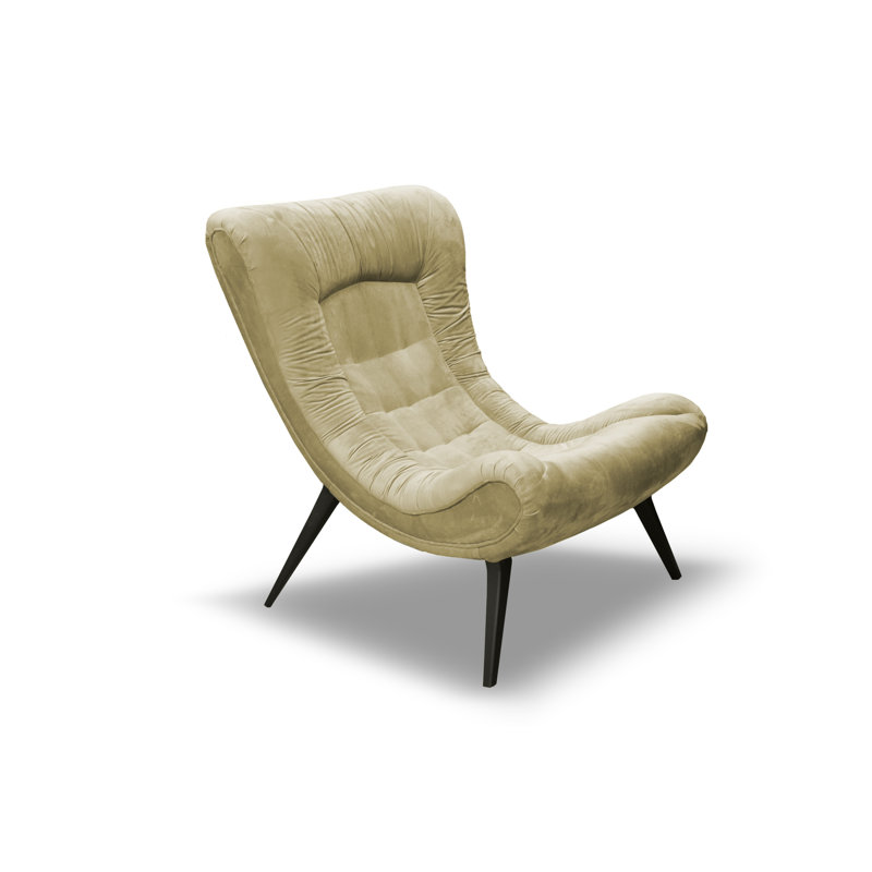 Mascarenaz Upholstered Slipper Chair, Beige