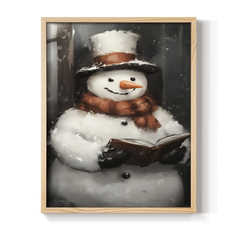 Art des Fêtes de Noël - Série 2 - CECLXI, reproduction encadrée - bois massif, Naturel, H 11 po x l 9 po