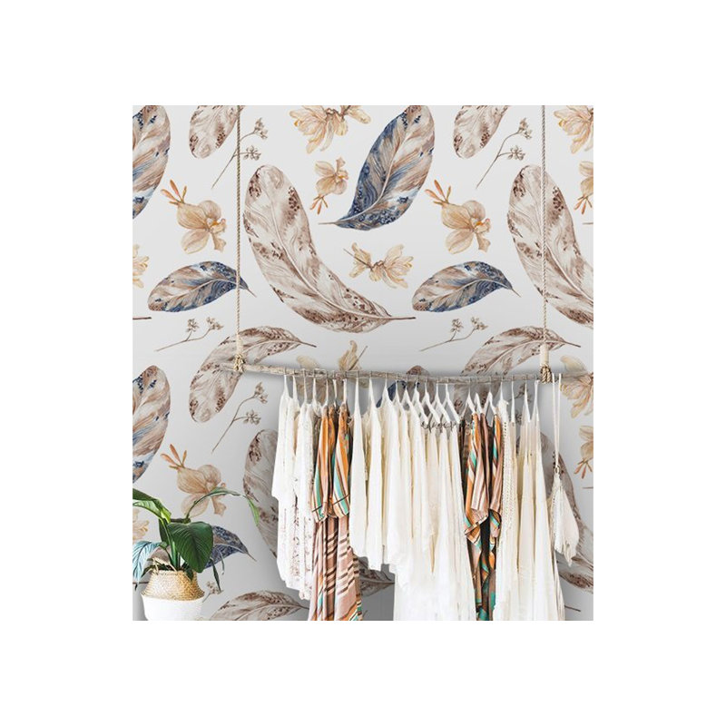 Galilaia Fall Feathers Goldendesign Wallpaper, 208 x 146cm