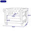Fauteuil club capitonné d'inspiration Chesterfield avec accoudoirs