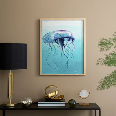 Jelly Fish Framed Print - Solid Wood