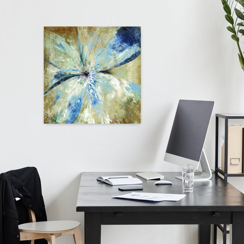 Art floral éthéré abstrait non lié, H 18 po x l 18 po