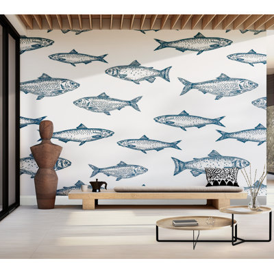 Premium Wallpaper Wall Mural - Fish Pattern