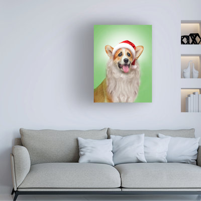 Art mural sur toile tendue - John Hovenstine, art mural Corgi pour le salon, la chambre à coucher ou le bureau - 35 x 47