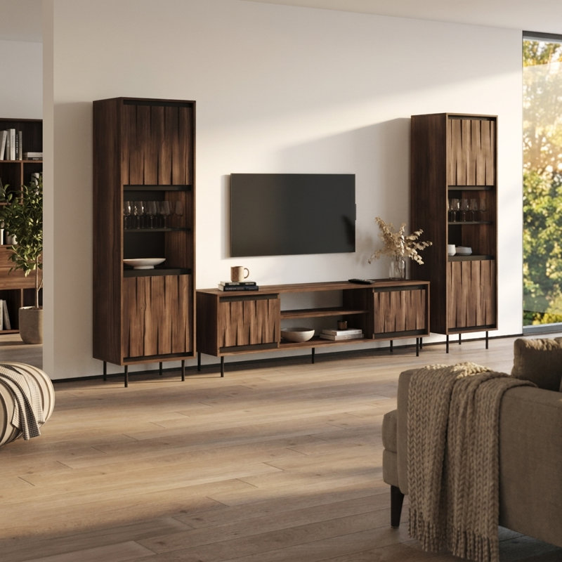 Meuble audio-vidéo Swing de 112,6 po avec finition matte