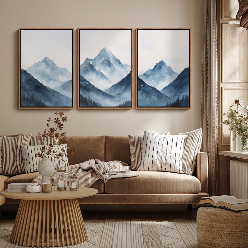 Art mural encadré, rétro, antique, classique pour chambre à coucher - 24 po x 36 po x 3 panneaux, Naturel, H 36 po x l 24 po