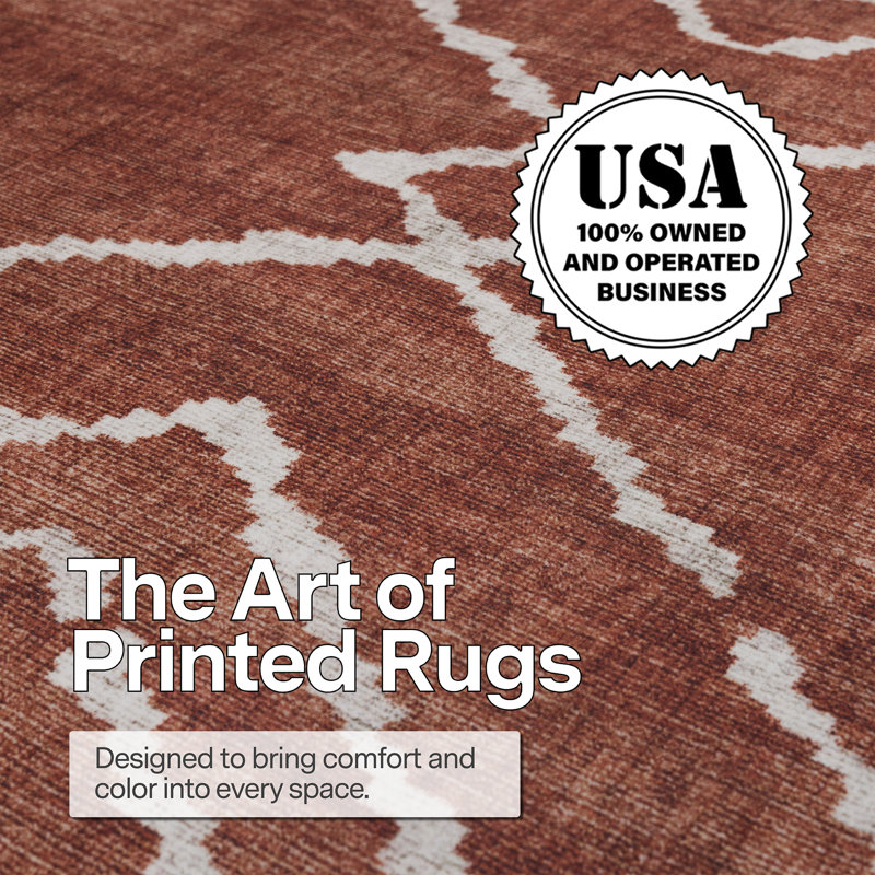 Kentre Jax Moroccan Machine Washable Area Rug, Runner 2'6" x 10', Orange