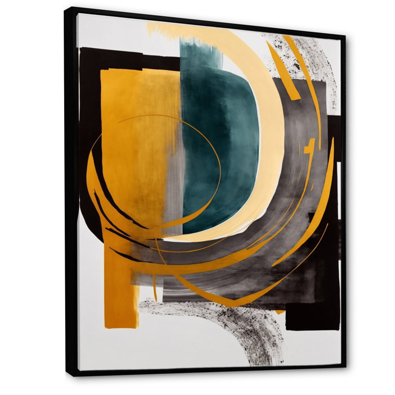Modern Green Deco IV - peinture sur toile, Noir, H 32 po x l 24 po x P 1 po