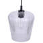 Luminaire suspendu avec cordon 1 lumière Leandro, finition dorée avec verre fumé nervuré-1911114167-1911114163-1911114164