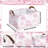 3 Pcs  Bow Storage Bin Coquette Collapsible  Storage Baskets For Gifts Empty Candy Holiday Decor Canvas Laundry Basket Foldable Box With Handle For Office Home Bedroom Clothes