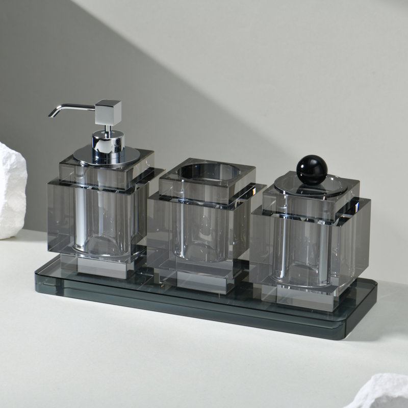 Ensemble gris fumé 4 pièces, Gris fumé