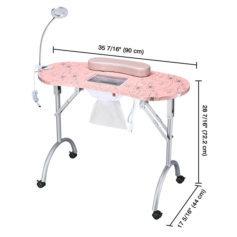Table de manucure pliante portative