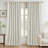 Linen Plaid Curtains Modern Window Panels Check Tartan Light Filtering Curtains for Living Room Bedroom, Rod Pocket Back Tab, 2 Panels-329966674-329966675